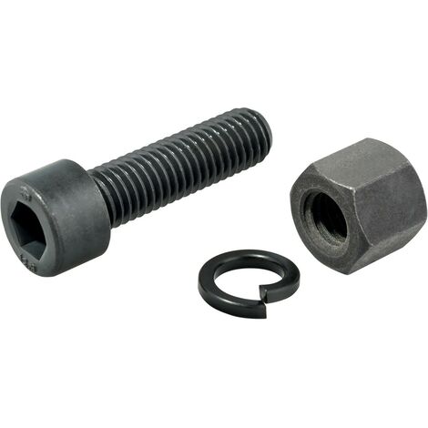 HALDER Schraube, Mutter und Federring Set für Ø 30 mm Tempergussgehäuse