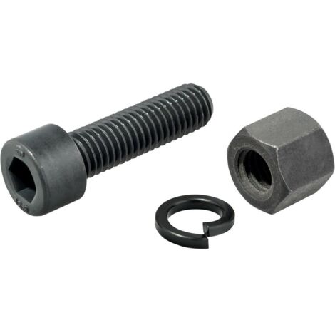 HALDER Schraube, Mutter und Federring Set für Ø 50 mm Tempergussgehäuse
