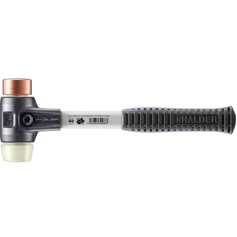 HALDER SIMPLEX Hammer Kupfer / Nylon mit verstärktem Tempergussgehäuse und Glasfaserstiel - D=40 mm - 3748.040
