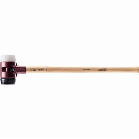 HALDER SIMPLEX Martillo de bateo Relleno de caucho / superplástico con carcasa de hierro maleable, mango de madera de nogal de alta calidad - D=100 mm - 3027.100