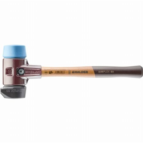 HALDER SIMPLEX maza Goma rellena, con pie integrado / TPE blando, con carcasa de hierro maleable y mango de madera de alta calidad - D=80 mm - 3012.280