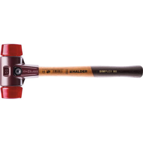 HALDER SIMPLEX mazzuolo in plastica con corpo in ferro malleabile e impugnatura in legno - D=30 mm - 3006.030