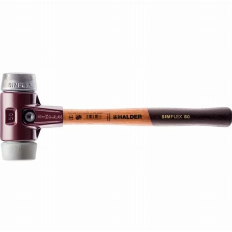 HALDER SIMPLEX mazzuolo TPE medio / metallo morbido con alloggiamento in ferro malleabile e manico in legno - D=30 mm - 3039.030