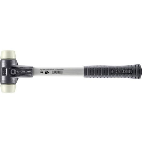 HALDER SIMPLEX Schonhammer Ø 30 mm Nylon mit verstärkem Tempergussgehäuse und Fiberglasstiel