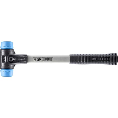 HALDER SIMPLEX Schonhammer Ø 30 mm TPE-soft blau mit verstärkem Tempergussgehäuse und Fiberglasstiel