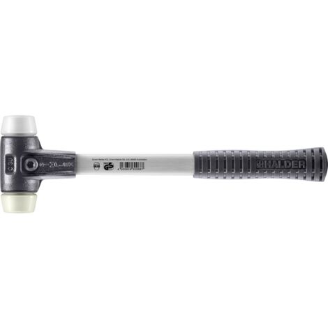 HALDER SIMPLEX Superplastik- / Nylonhammer mit verstärktem Tempergussgehäuse und Glasfaserstiel - D=30 mm - 3778.030