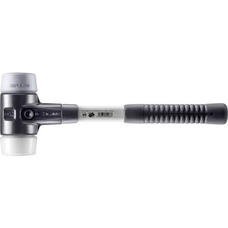 HALDER SIMPLEX TPE-Hammer mittel / Superplastik mit verstärktem Tempergussgehäuse und Glasfaserstiel - D=60 mm - 3737.060