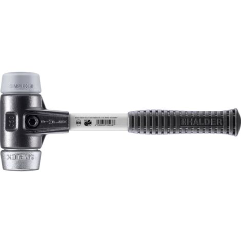 HALDER SIMPLEX TPE-Hammer mittel / Weichmetall mit verstärktem Tempergussgehäuse und Glasfaserstiel - D=50 mm - 3739.050