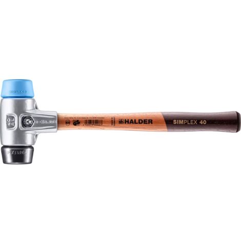 HALDER SIMPLEX TPE-Hammer weich / TPE weich mit Aluminiumgehäuse und Holzstiel - D=40 mm - 3112.040