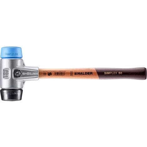 HALDER SIMPLEX TPE-Hammer weich / TPE weich mit Aluminiumgehäuse und Holzstiel - D=50 mm - 3112.050
