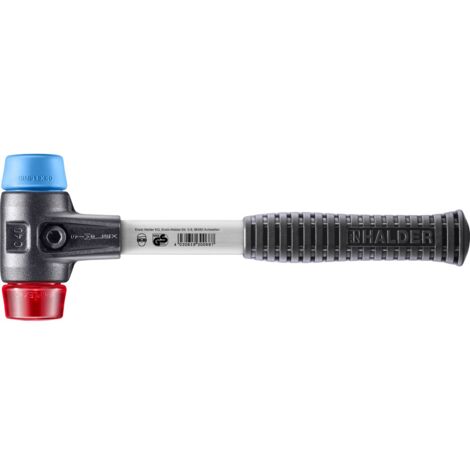 HALDER SIMPLEX TPE Weichplastikhammer mit verstärktem Tempergussgehäuse und Glasfaserstiel - D=40 mm - 3716.040
