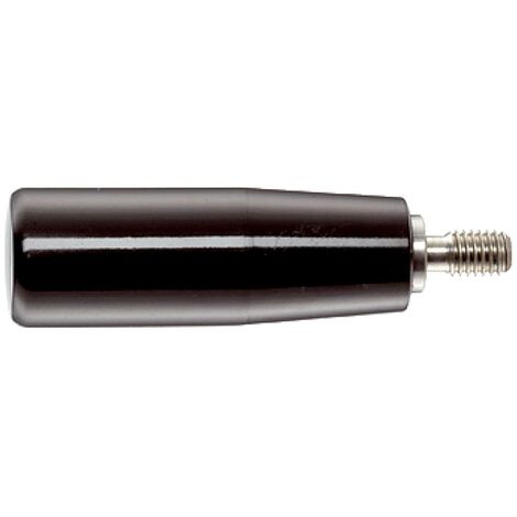 Halder Zylindergriff d1=18mm d2=M6 Rostfreier Stahl schwarz
