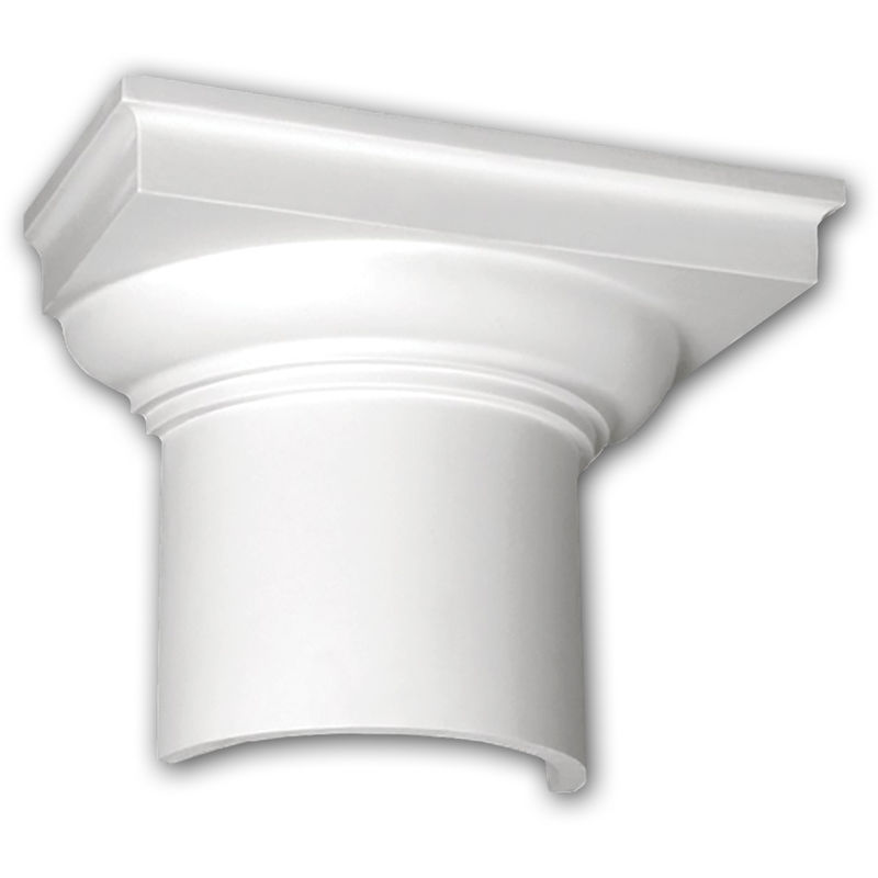 Half Column Capital 115002 Profhome Column Decorative Element Doric style white - white