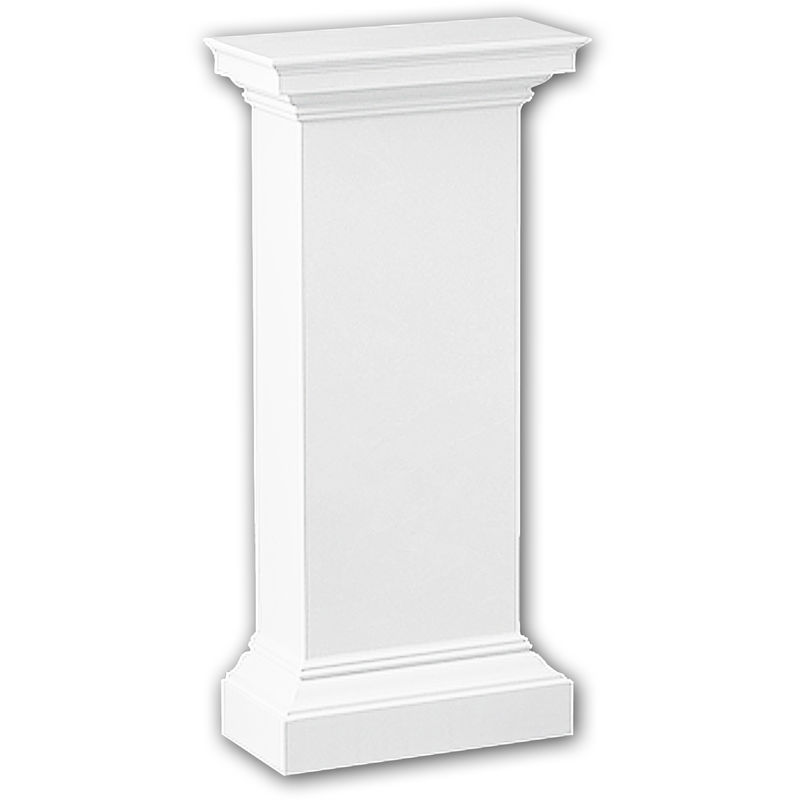 Half column pedestal 118002 Profhome Column Decorative Element Doric style white - white