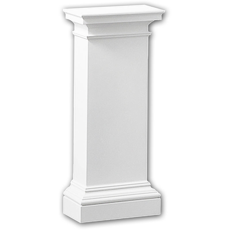 Half column pedestal 118003 Profhome Column Decorative Element Doric style white - white