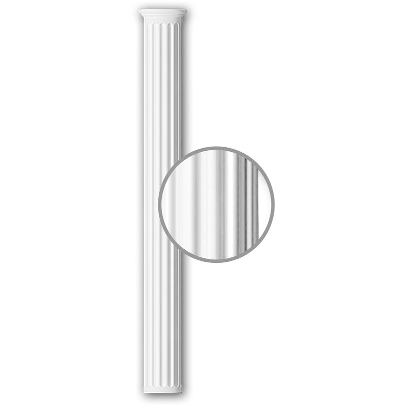 Profhome Decor - Half Column Shaft 116011 Profhome Column Decorative Element Neo-Classicism style white