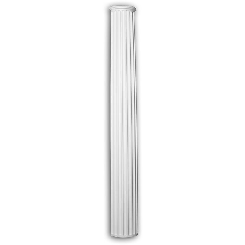 Profhome Decor - Half column shaft Profhome 446201 Exterior trim Column Facade element Ionic style white