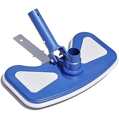 main image of "Half Moon Pool Vacuum Head Inground Above Ground Swimming Pool Vacuum Brush Head Spa Vacuum Attachment with Weighted Base and Brushes,model:Blue"