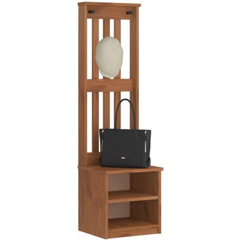 Hall Tree SANDENS 45x40x159.5 cm Solid Wood Pine VSVS7299701