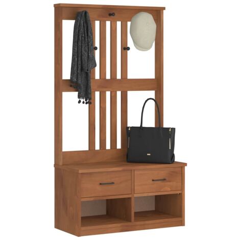 Hall Tree SANDENS 87x40x159.5cm Solid Wood Pine VSVS6972216