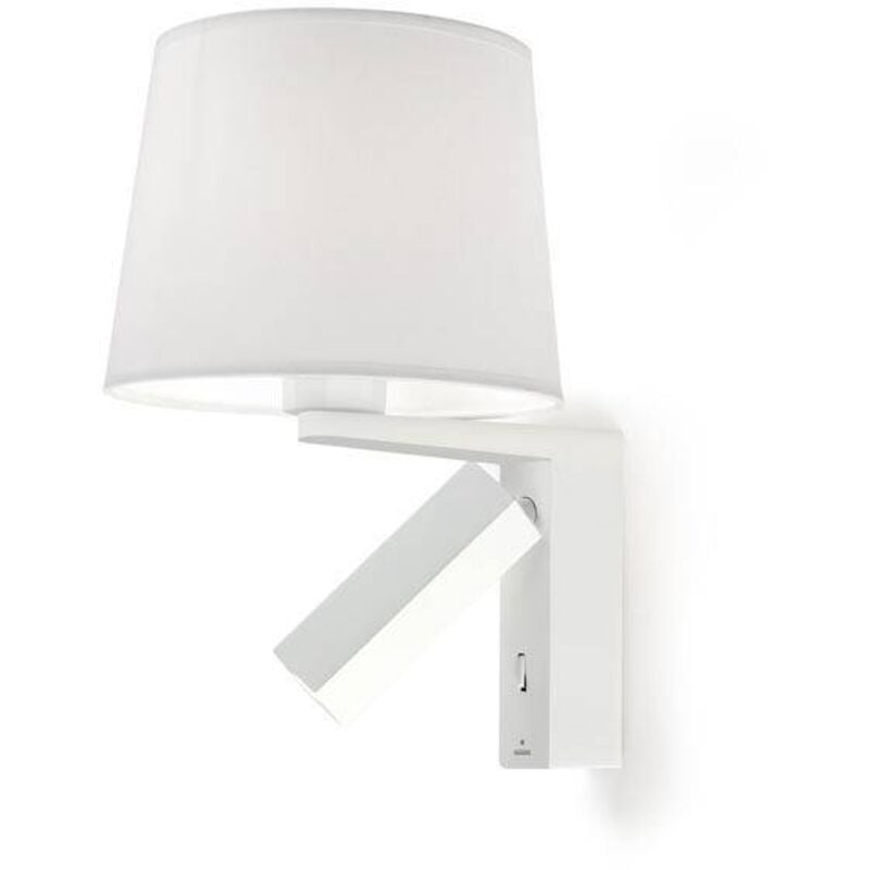 Leds-c4 - grok - 2 Licht Innenwandleuchte Weiß mit Lesung, E27
