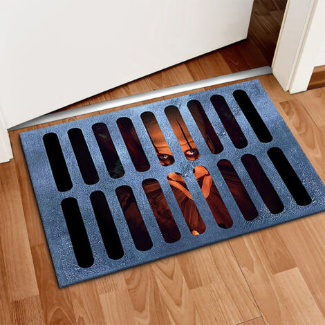 Halloween 3D Doormat Polyester Tapis d'entrée Anti-Skid 40x60cm 140g Multicolor Tapis de sol Décoratif Halloween