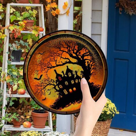 halloween Acrylic Hanging - Castle, Window Home Decoration Hanging Sign, Holiday Decoration Hanging Decoration