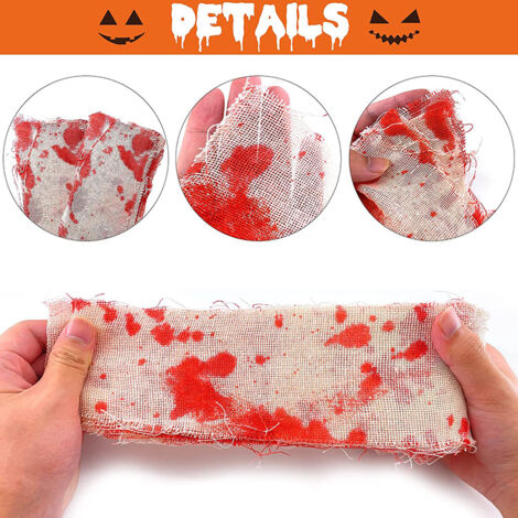 Halloween-Blutgaze-Streifen – Gruseliges Dekorationsaccessoire – 5 Meter / 196,9 Zoll