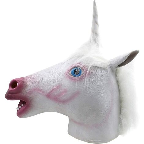 Halloween costume party latex mask animal head unicorn