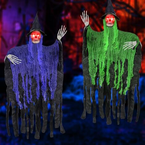 Halloween Deko Hängendes Geister Skelett Türdeko 2er Set