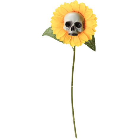 [Halloween-Dekoration] [Schädel aus Kunststoff] [Einzelstück] [Garten, Blumenbeete, Mottoparty]