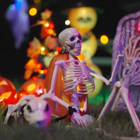 Halloween Dekoskelett 2 pcs Weiß Polypropylen vidaXL