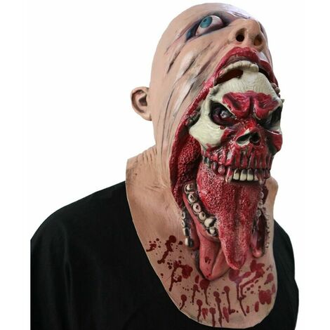 Halloween Effrayant Clown Masque Horreur Fantôme Alien Zombie Latex Masque pour Cosplay Party, Horreur Latex Masque Halloween Masque Ball Performance Props