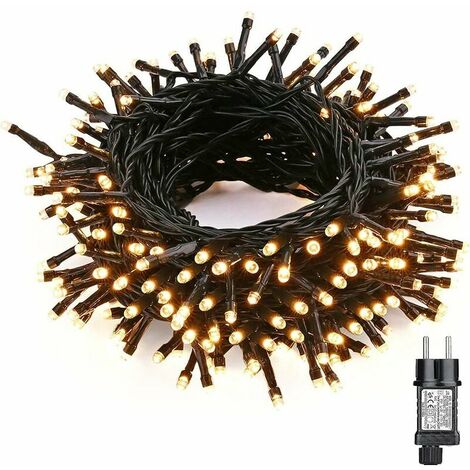 Halloween Fairy Lights 25M 200LED Fairy Lights 8 Modes Connectable Waterproof Light for Indoor and Outdoor Christmas Decoration Warm White