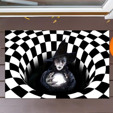 Halloween-Fußmatte 40 x 60 cm, Halloween-Clown-Fußmatte, rutschfest
