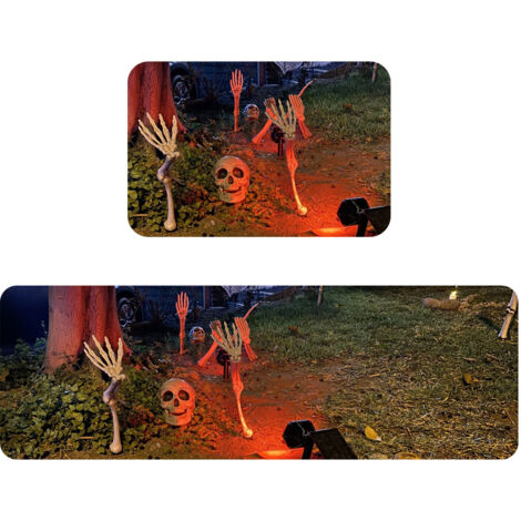 Halloween-Küchenmatten, 2er-Set bequeme Küchenmatten und Teppiche