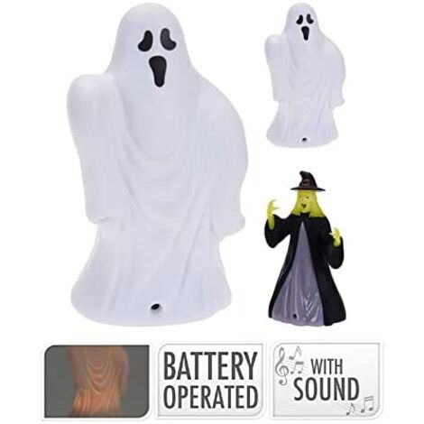 Halloween-Laterne, 14cm, mit LED und Sound, verschiedene Modelle