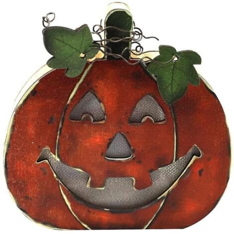 Halloween LED Pumpkin Light En Bois Scary Night Lanternes Décor Lampe (Pas de batterie) Style 1 Décoration de vacances[295]