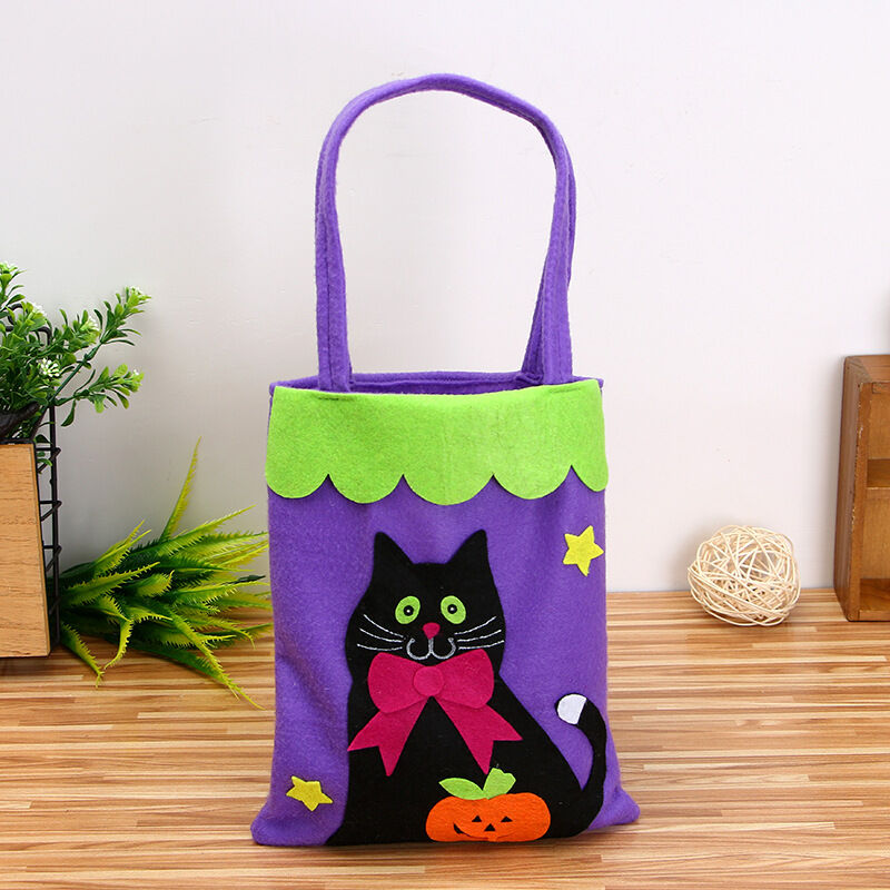 

Halloween Mano Bolsas de Regalo Bueno Dulce, Lino Halloween fiesta Bolsas de Caramelo Aperitivos Truco o Trato para Niños Halloween Accesorios, Gato