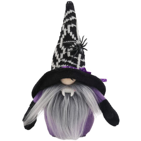 Halloween-Plüschfigur eines gesichtslosen Gartenzwergs – Tischdekoration und Geschenk für Kinder