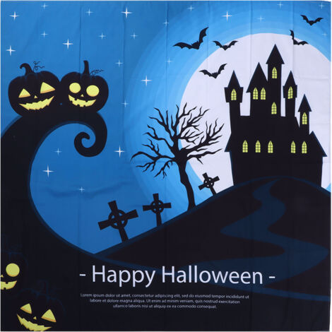 Halloween-Wanddeko aus Polyester, DIY-Partydecke, 150 x 150 cm