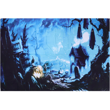 Halloween-Wandteppich mit gruseliger Mondnacht, Fotomotiv, 230 x 180 cm