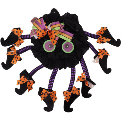 Halloween Wreath Scary Interesting Multi Legged Spider Halloween Garland Decoration for Door Wall Party