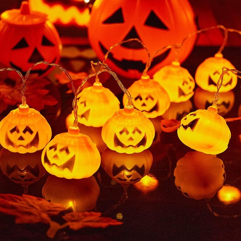 Halloween,Guirlandes Lumineuse Halloween,Halloween Guirlande Lumineuse, 6M 40LED Citrouille Guirlande Lumières, Halloween, jardin, guirlande lumières