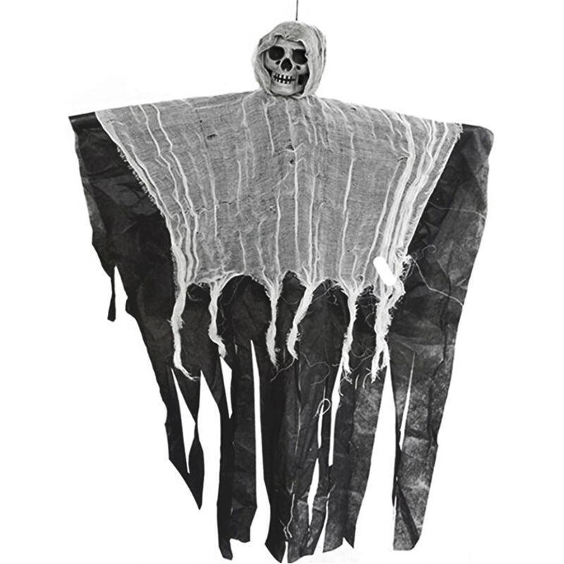 

Happyshopping - Halloweens colgante fantasma Flying Ghost Scary Halloweens decoracion esqueleto decoraciones casa embrujada accesorios interior