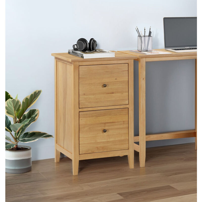 Aston Filing Cabinet, Heavy Duty 2 Drawer Organiser, Mobile Pedestal Storage Cabinet, Wooden Office Storage, Home Office Cabinet, Compact Utility