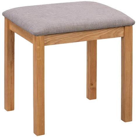 Hallowood Furniture Hereford Oak Stool for Dressing Table, Stylish and Durable Dressing Table Stool, A Perfect Addition to Bedroom or Vanity with Elegant and Functional Design