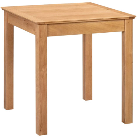 Hallowood Furniture Hereford Small Dining Table in Light Oak, Square-Shaped Solid Wooden Kitchen Table, Small Tables for Kitchen, Breakfast, Home, Office, or Café Use
