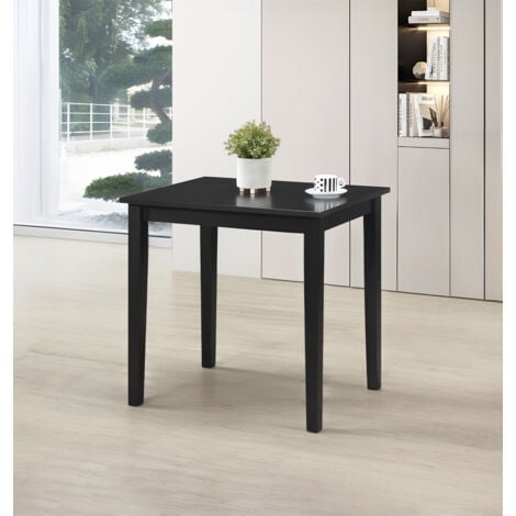 Hallowood Furniture Ledbury Small Dining Table in Black Finish, Rectangular Dining Table, Small Kitchen Table, Breakfast Table,  Dinner Table, Wooden Dining Table