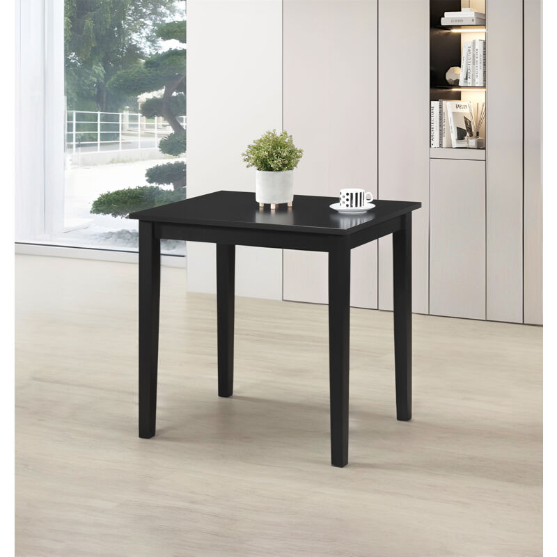 Hallowood Furniture - Ledbury Small Dining Table in Black Finish, Rectangular Dining Table, Small Kitchen Table, Breakfast Table, Dinner Table,